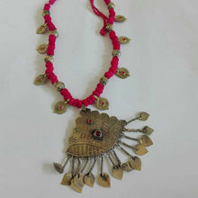 Load image into Gallery viewer, Vintage Kuchi Pendant Necklace With Old Coins
