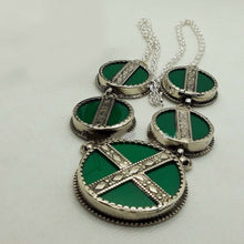 Load image into Gallery viewer, Tribal Green Stones Jewelry Set
