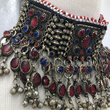 Load image into Gallery viewer, Vintage Red and Blue Stones Choker Necklace
