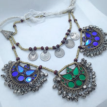 Load image into Gallery viewer, Afghan Vintage Coins and Three Pendants Necklace
