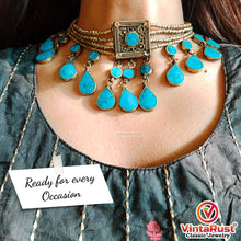 Load image into Gallery viewer, Vintage Tribal Stone Choker Necklace
