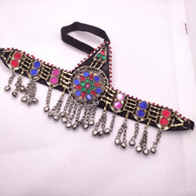 Load image into Gallery viewer, Handmade Tribal Multicolor Glass Stones Matha Patti
