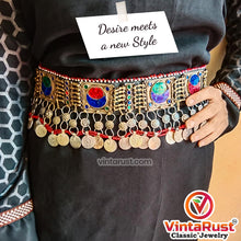 Load image into Gallery viewer, Tribal Handmade Belt With Vintage Coins, Belly Dance Belt
