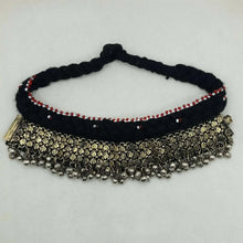 Load image into Gallery viewer, Tribal Vintage Choker Necklace with Silver Metal Bells
