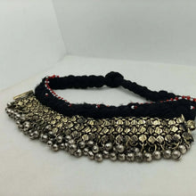 Load image into Gallery viewer, Tribal Vintage Choker Necklace with Silver Metal Bells
