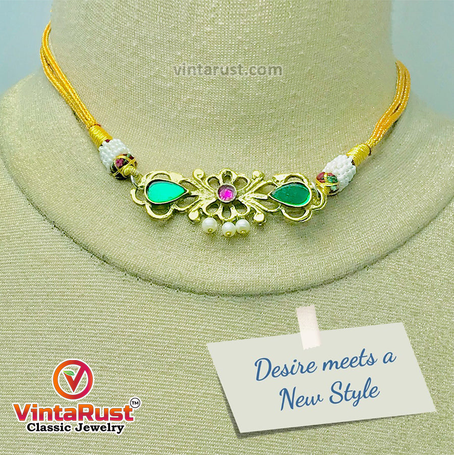 Statement Choker Necklace With Earrings