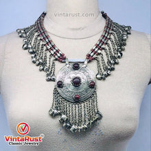 Load image into Gallery viewer, Afghan Kuchi Necklace With Glass Stone,
