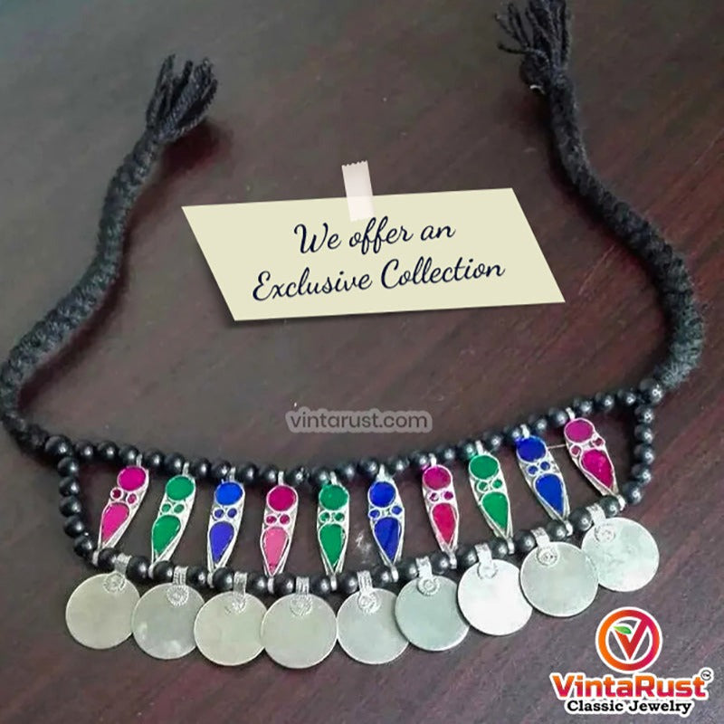 Afghan Kuchi Tribal Multicolor Choker Necklace