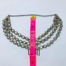 Load image into Gallery viewer, Afghan Multilayer Bib Kuchi Necklace
