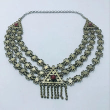 Load image into Gallery viewer, Afghan Multilayer Bib Kuchi Necklace
