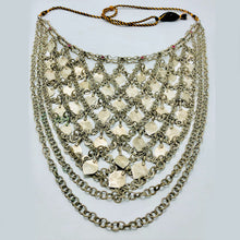 Load image into Gallery viewer, Silver Gypsy Kuchi Necklace With Multilayers Chain And Tassels
