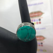 Load image into Gallery viewer, Silver Handmade Statement Boho Stone Ring
