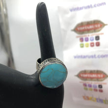 Load image into Gallery viewer, Silver Handmade Statement Boho Stone Ring
