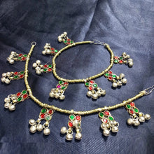 Load image into Gallery viewer, Tribal Anklets Pair With Small Bells
