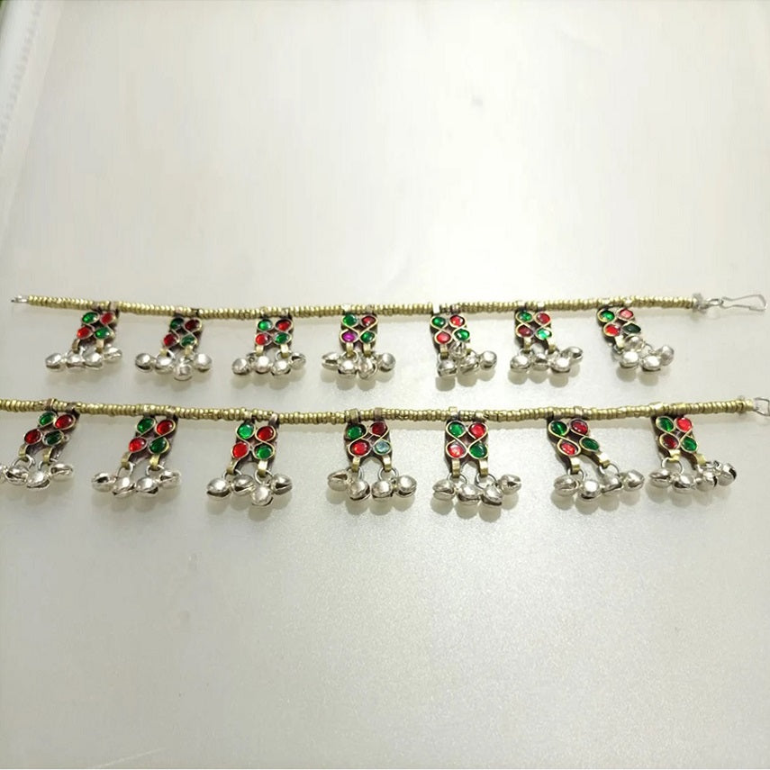 Tribal Anklets Pair With Small Bells