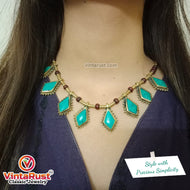 Afghan Tribal Beaded Chain Choker Necklace