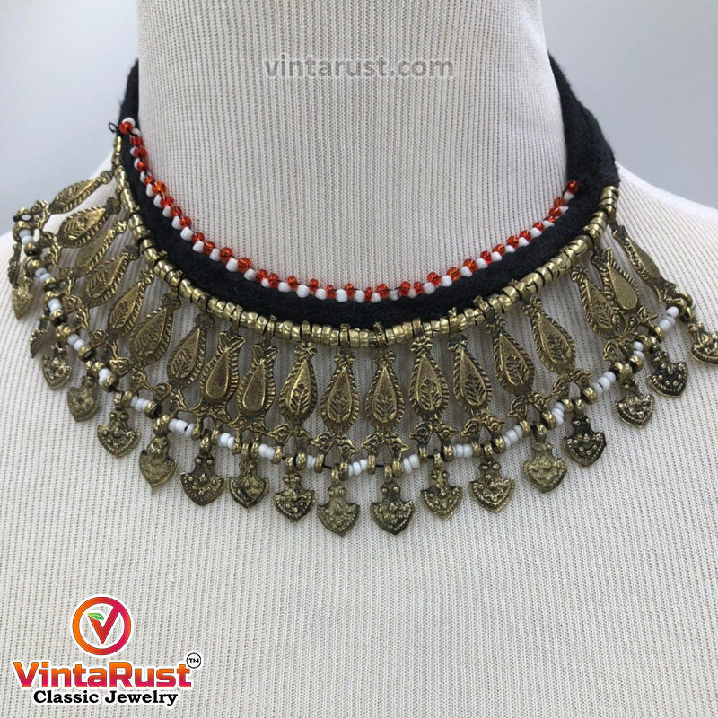 Handmade Tribal Vintage Metal Necklace For Girls