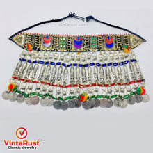 Load image into Gallery viewer, Vintage Handmade Multicolor Afghan Choker Necklace
