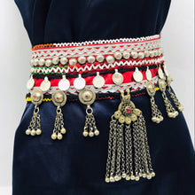 Load image into Gallery viewer,  Handmade Belt with Turkman Hanging Beads
