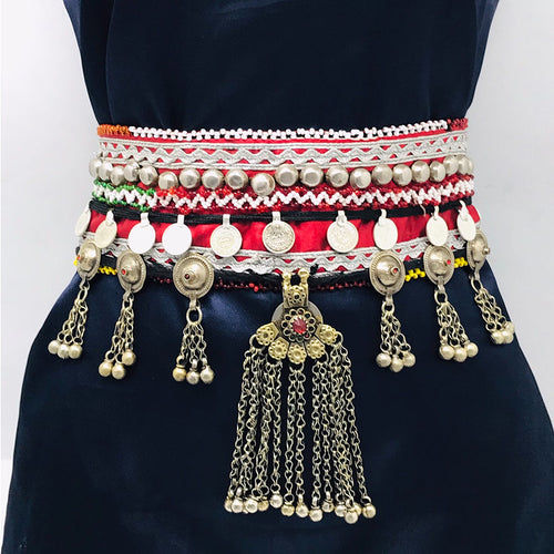  Handmade Belt with Turkman Hanging Beads
