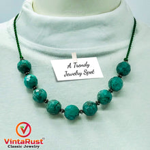 Load image into Gallery viewer, Amazonite Stone Beaded Choker Necklace
