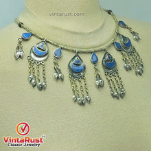 Load image into Gallery viewer, Beaded Chain Light Weight Lapis Choker Necklace
