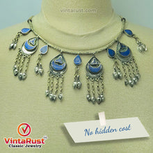 Load image into Gallery viewer, Beaded Chain Light Weight Lapis Choker Necklace
