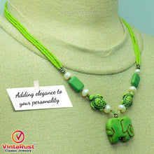 Load image into Gallery viewer, Beaded Multilayer Necklace with Elephant Shape Pendant
