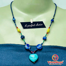 Load image into Gallery viewer, Vintage Lapis and Turquoise Stones Beaded Necklace
