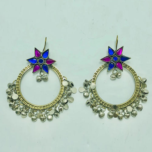 Big Round Hoop Earrings With Bells