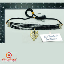 Load image into Gallery viewer, Black Beads With Motif Jewelry Set

