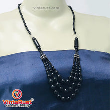 Load image into Gallery viewer, Black Multilayers Beaded Necklace
