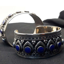 Load image into Gallery viewer, Boho Kuchi Cuff Bracelet With Stones
