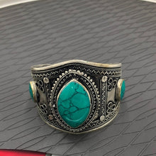 Load image into Gallery viewer, Ethnic Tribal Stone Adjustable Handcuff Bracelet
