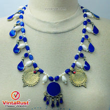 Load image into Gallery viewer, Choker Necklace With Stones, Pearls and Coins
