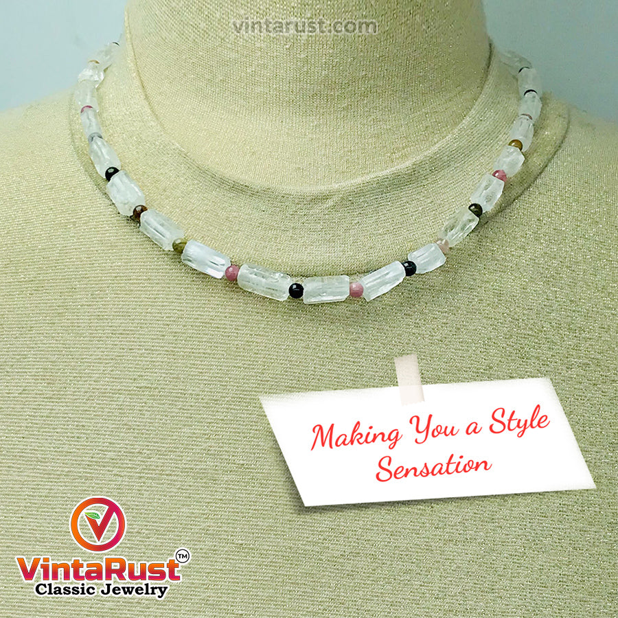 Ethnic Multicolor Beads Choker Necklace