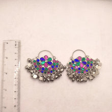 Load image into Gallery viewer, Glass Stones Kuchi Earrings and  Antique Earrings
