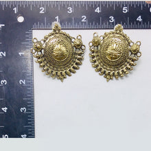 Load image into Gallery viewer, Antique Golden Tone Big Earrings
