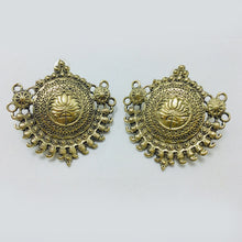 Load image into Gallery viewer, Antique Golden Tone Big Earrings
