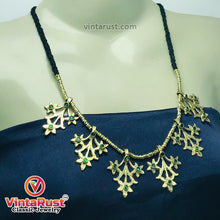 Load image into Gallery viewer, Light Weight Golden Tone Choker Necklace With Motifs
