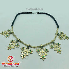 Load image into Gallery viewer, Light Weight Golden Tone Choker Necklace With Motifs
