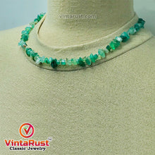 Load image into Gallery viewer, Green Fluorite Beaded Stone Choker Necklace
