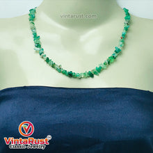 Load image into Gallery viewer, Green Fluorite Beaded Stone Choker Necklace
