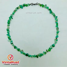 Load image into Gallery viewer, Green Fluorite Beaded Stone Choker Necklace
