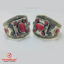 Load image into Gallery viewer, Handmade Boho Cuff Bracelet inlaid With Stones
