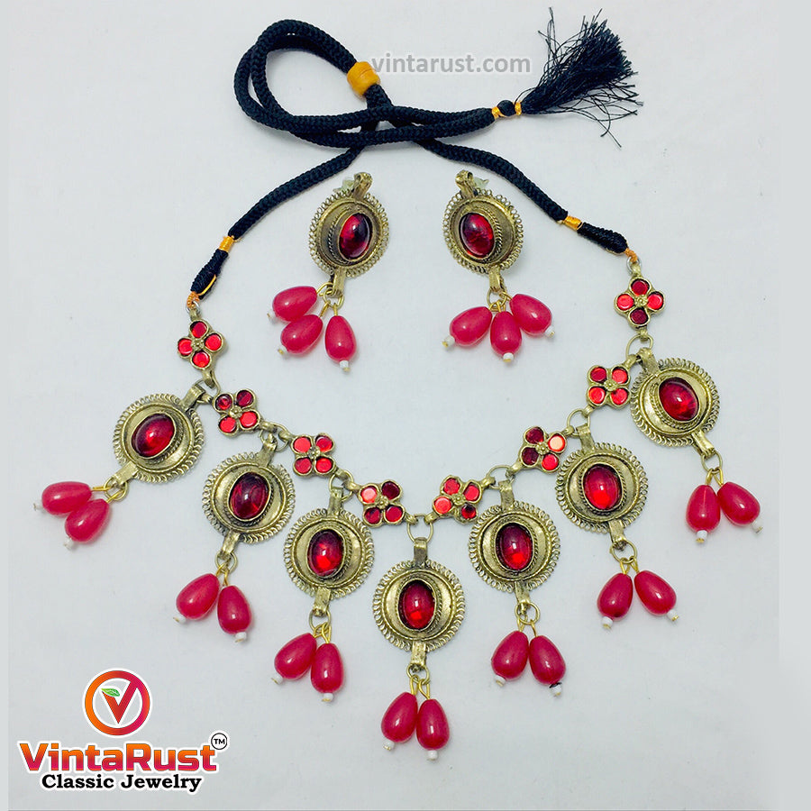 Handmade Choker Necklace With Earrings