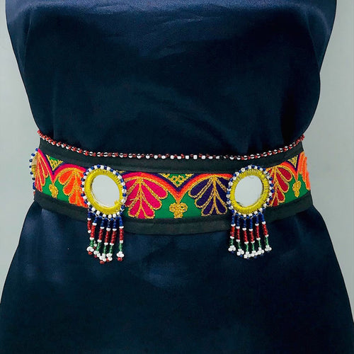 Handmade Embroidered Work Belly Belt