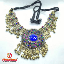 Load image into Gallery viewer, Handmade Afghan Heavily Embellished Necklace
