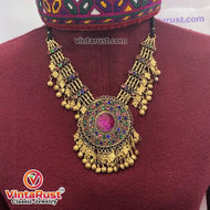Handmade Afghan Heavily Embellished Necklace