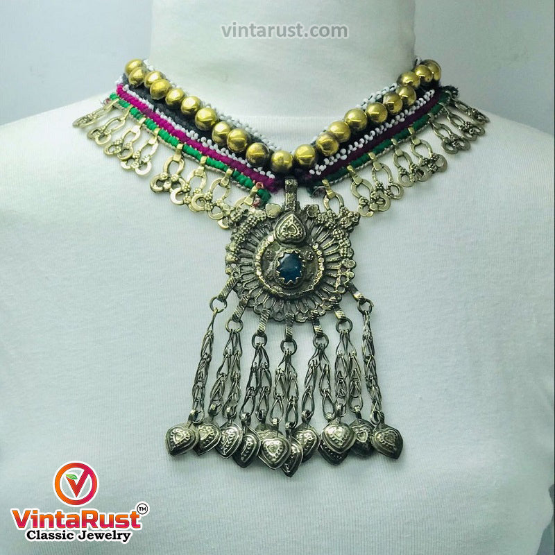 Handmade Turkman Necklace With Tassels